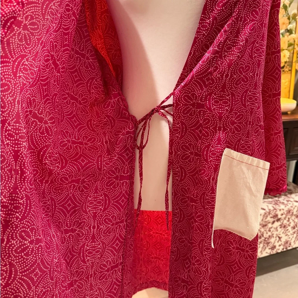 Silk Pink Women's Robe - Picture 5 of 6